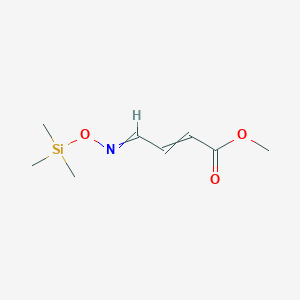 molecular formula C8H15NO3Si B15165773 Methyl 4-{[(trimethylsilyl)oxy]imino}but-2-enoate CAS No. 192874-37-6