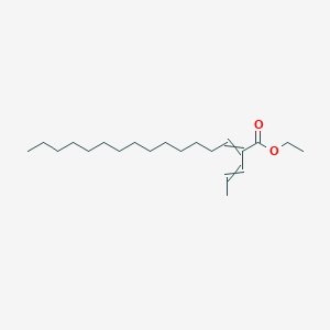 molecular formula C21H38O2 B15165781 Ethyl 2-(prop-1-EN-1-YL)hexadec-2-enoate CAS No. 195137-24-7