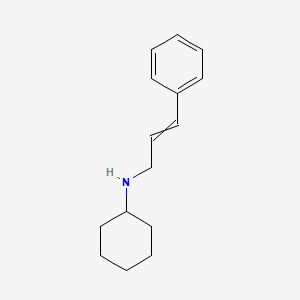 molecular formula C15H21N B15165824 Cyclohexanamine, N-(3-phenyl-2-propenyl)- CAS No. 193097-13-1