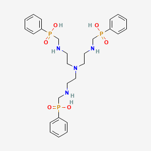 molecular formula C27H39N4O6P3 B15165842 {Nitrilotris[(ethane-2,1-diyl)azanediylmethylene]}tris[phenyl(phosphinic acid)] CAS No. 191098-44-9