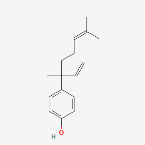molecular formula C16H22O B15165848 Phenol, 4-(1-ethenyl-1,5-dimethyl-4-hexenyl)- CAS No. 349473-22-9