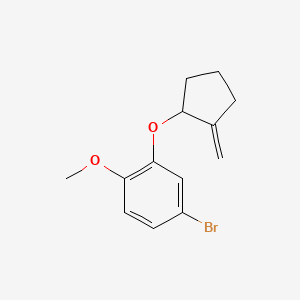 molecular formula C13H15BrO2 B15165870 Benzene, 4-bromo-1-methoxy-2-[(2-methylenecyclopentyl)oxy]- CAS No. 185244-58-0