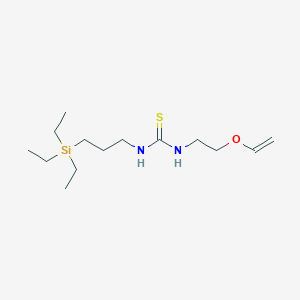 molecular formula C14H30N2OSSi B15165890 Thiourea, N-[2-(ethenyloxy)ethyl]-N'-[3-(triethylsilyl)propyl]- CAS No. 184711-90-8