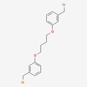 molecular formula C18H20Br2O2 B15165903 1,1'-[Butane-1,4-diylbis(oxy)]bis[3-(bromomethyl)benzene] CAS No. 560086-31-9
