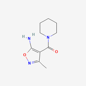 molecular formula C10H15N3O2 B15165928 Piperidine, 1-[(5-amino-3-methyl-4-isoxazolyl)carbonyl]- CAS No. 188920-56-1