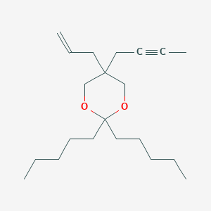 molecular formula C21H36O2 B15165953 5-(But-2-YN-1-YL)-2,2-dipentyl-5-(prop-2-EN-1-YL)-1,3-dioxane CAS No. 583028-36-8