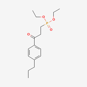 molecular formula C16H25O4P B15165963 Diethyl [3-oxo-3-(4-propylphenyl)propyl]phosphonate CAS No. 190008-36-7