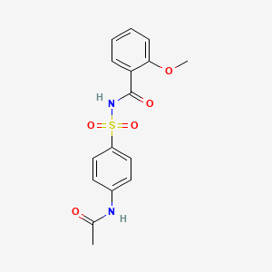molecular formula C16H16N2O5S B15165965 N-(4-Acetamidobenzene-1-sulfonyl)-2-methoxybenzamide CAS No. 200201-69-0