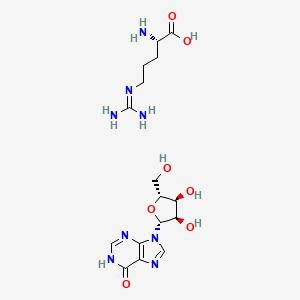 molecular formula C16H26N8O7 B15165988 rIno.H-Arg-OH CAS No. 503059-87-8