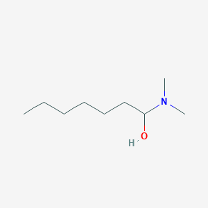 molecular formula C9H21NO B15166002 Heptanol, (dimethylamino)- CAS No. 597578-32-0