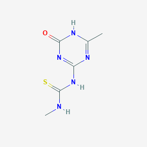 molecular formula C6H9N5OS B15166010 N-Methyl-N'-(6-methyl-4-oxo-1,4-dihydro-1,3,5-triazin-2-yl)thiourea CAS No. 203452-16-8