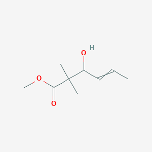 molecular formula C9H16O3 B15166019 Methyl 3-hydroxy-2,2-dimethylhex-4-enoate CAS No. 194657-67-5