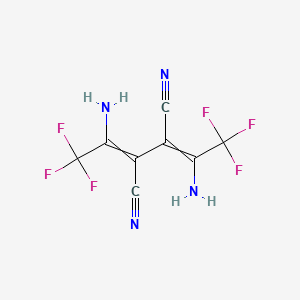 molecular formula C8H4F6N4 B15166093 Bis(1-amino-2,2,2-trifluoroethylidene)butanedinitrile CAS No. 192521-74-7