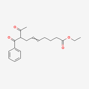 molecular formula C19H24O4 B15166103 Ethyl 8-benzoyl-9-oxodec-5-enoate CAS No. 185434-98-4