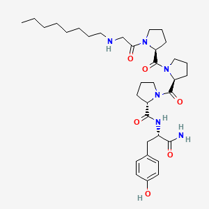 molecular formula C34H52N6O6 B15166146 N-Octylglycyl-L-prolyl-L-prolyl-L-prolyl-L-tyrosinamide CAS No. 405105-08-0