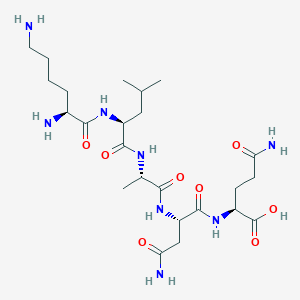 molecular formula C24H44N8O8 B15166154 L-Lysyl-L-leucyl-L-alanyl-L-asparaginyl-L-glutamine CAS No. 189694-03-9