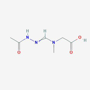 molecular formula C6H11N3O3 B15166182 N-[(2-Acetylhydrazinylidene)methyl]-N-methylglycine CAS No. 282727-80-4