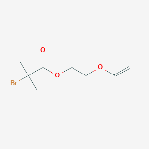 molecular formula C8H13BrO3 B15166209 Propanoic acid, 2-bromo-2-methyl-, 2-(ethenyloxy)ethyl ester CAS No. 288629-91-4