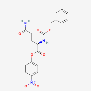 molecular formula C19H19N3O7 B1516624 D-Glutamine, N2-[(phenylmethoxy)carbonyl]-, 4-nitrophenyl ester 