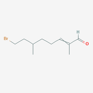 molecular formula C10H17BrO B15166267 8-Bromo-2,6-dimethyloct-2-enal CAS No. 194092-50-7