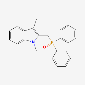 molecular formula C23H22NOP B15166350 2-[(Diphenylphosphoryl)methyl]-1,3-dimethyl-1H-indole CAS No. 185196-17-2