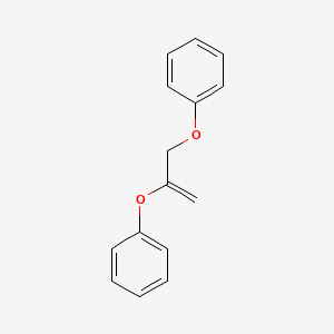 molecular formula C15H14O2 B15166400 Benzene, 1,1'-[(1-methylene-1,2-ethanediyl)bis(oxy)]bis- CAS No. 199923-53-0