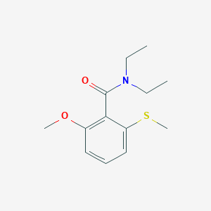 molecular formula C13H19NO2S B15166406 Benzamide, N,N-diethyl-2-methoxy-6-(methylthio)- CAS No. 596805-18-4