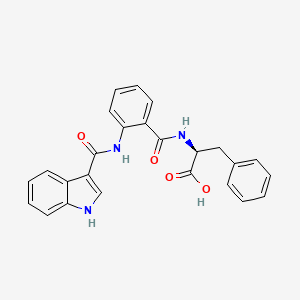 molecular formula C25H21N3O4 B15166444 N-{2-[(1H-Indole-3-carbonyl)amino]benzoyl}-L-phenylalanine CAS No. 620167-15-9