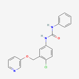 molecular formula C19H16ClN3O2 B15166519 N-(4-Chloro-3-{[(pyridin-3-yl)oxy]methyl}phenyl)-N'-phenylurea CAS No. 642085-04-9