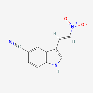 molecular formula C11H7N3O2 B15166588 5-Cyano-3-(2-nitrovinyl)indole 