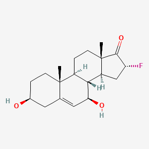 molecular formula C19H27FO3 B15166595 Androst-5-en-17-one, 16-fluoro-3,7-dihydroxy-, (3beta,7beta,16alpha)-(9CI) CAS No. 515159-74-7