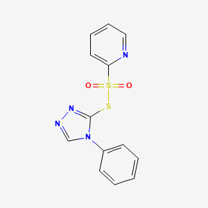 molecular formula C13H10N4O2S2 B15166682 S-(4-Phenyl-4H-1,2,4-triazol-3-yl) pyridine-2-sulfonothioate CAS No. 188755-09-1