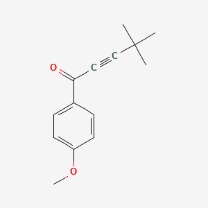 molecular formula C14H16O2 B15166696 2-Pentyn-1-one, 1-(4-methoxyphenyl)-4,4-dimethyl- CAS No. 603126-38-1
