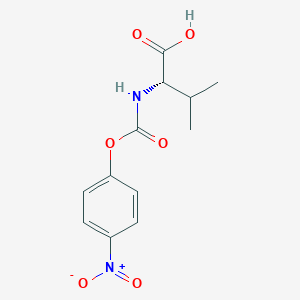 molecular formula C12H14N2O6 B15166787 N-(4-Nitrophenoxycarbonyl)valine CAS No. 188789-98-2