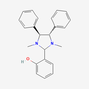molecular formula C23H24N2O B15166796 Phenol, 2-[(4S,5S)-1,3-dimethyl-4,5-diphenyl-2-imidazolidinyl]- CAS No. 564478-88-2