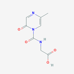 molecular formula C8H9N3O4 B15166837 N-(5-Methyl-2-oxopyrazine-1(2H)-carbonyl)glycine CAS No. 512791-09-2