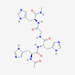 molecular formula C23H31N11O5 B1516684 Ac-His-His-Gly-His-NHMe CAS No. 283167-53-3