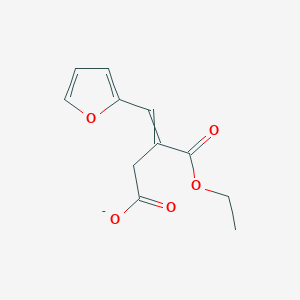 molecular formula C11H11O5- B15166843 3-(Ethoxycarbonyl)-4-(furan-2-yl)but-3-enoate CAS No. 494868-91-6