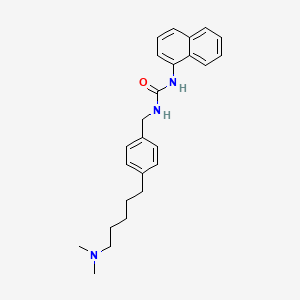 molecular formula C25H31N3O B15166877 N-({4-[5-(Dimethylamino)pentyl]phenyl}methyl)-N'-naphthalen-1-ylurea CAS No. 648420-56-8