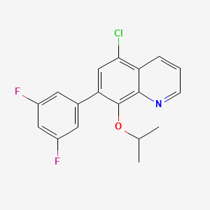 molecular formula C18H14ClF2NO B15166895 5-Chloro-7-(3,5-difluorophenyl)-8-[(propan-2-yl)oxy]quinoline CAS No. 648896-96-2