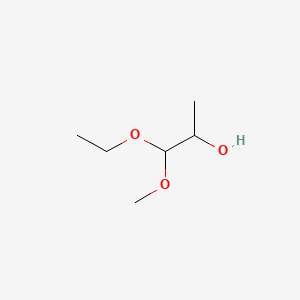 molecular formula C6H14O3 B15166908 2-Propanol, 1-ethoxy-1-methoxy- CAS No. 196083-04-2