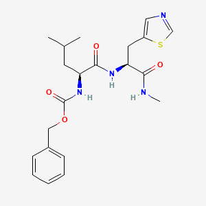 molecular formula C21H28N4O4S B15166920 N-[(Benzyloxy)carbonyl]-L-leucyl-N-methyl-3-(1,3-thiazol-5-yl)-L-alaninamide CAS No. 298227-25-5