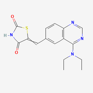 molecular formula C16H16N4O2S B15166951 5-{[4-(Diethylamino)quinazolin-6-yl]methylidene}-1,3-thiazolidine-2,4-dione CAS No. 648449-89-2