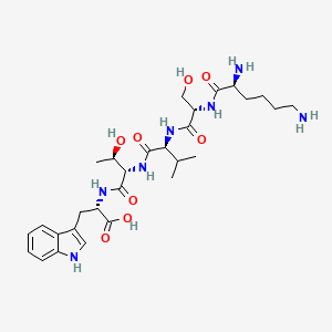 molecular formula C29H45N7O8 B15166954 L-Lysyl-L-seryl-L-valyl-L-threonyl-L-tryptophan CAS No. 587833-83-8