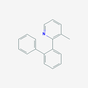 molecular formula C18H15N B15166962 Pyridine, 2-[1,1'-biphenyl]-2-yl-3-methyl- CAS No. 219843-54-6