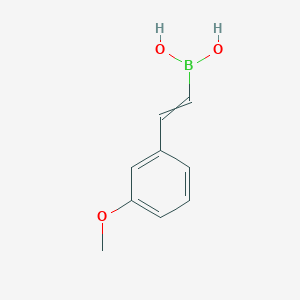 molecular formula C9H11BO3 B15167021 trans-2-(3-Methoxyphenyl)vinylboronic acid 