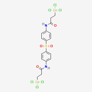 molecular formula C18H18Cl6Ge2N2O4S B15167084 N,N'-[Sulfonyldi(4,1-phenylene)]bis[3-(trichlorogermyl)propanamide] CAS No. 648908-96-7