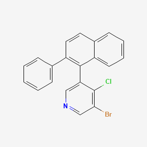 molecular formula C21H13BrClN B15167110 Pyridine, 3-bromo-4-chloro-5-(2-phenyl-1-naphthalenyl)- CAS No. 612086-26-7