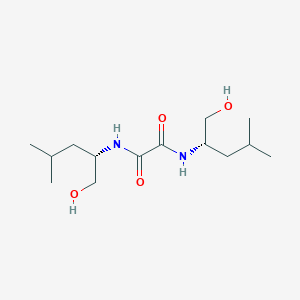 molecular formula C14H28N2O4 B15167196 Ethanediamide, N,N'-bis[(1S)-1-(hydroxymethyl)-3-methylbutyl]- CAS No. 605657-06-5