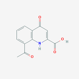 molecular formula C12H9NO4 B1516721 8-Acetyl-4-oxo-1,4-dihydroquinoline-2-carboxylic acid 